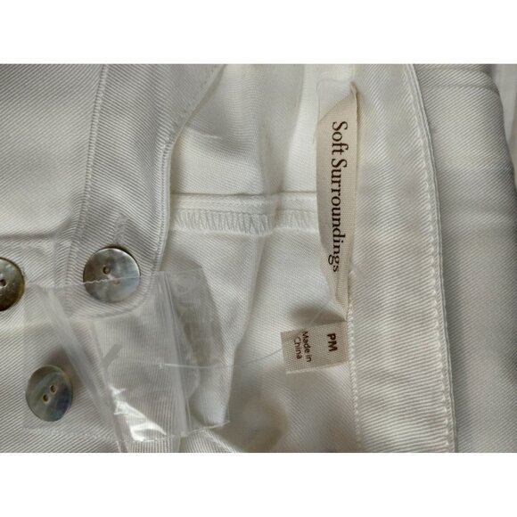 Soft Surroundings Womens White Button-Up 3/4 Sleeve Tunic - Picture 9 of 9